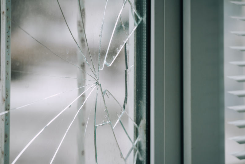 assault at work broken window